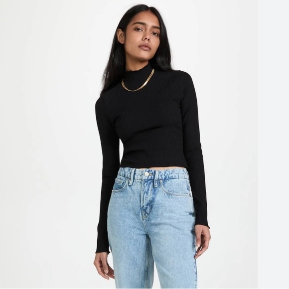 Good American Mock Neck Long Sleeved Crop size M-NWT! - Picture 2 of 3